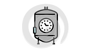 ageing beer production color icon animation