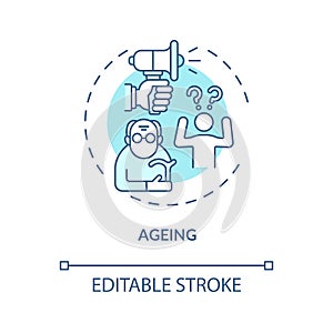 Ageing concept icon