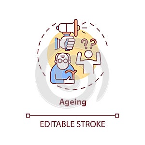 Ageing concept icon