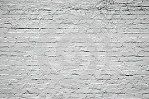 Ageing and old white brick wall for texture, background