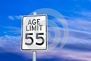 Ageism discrimination social issue sign concept