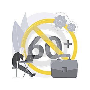 Ageism social problem abstract concept vector illustration.