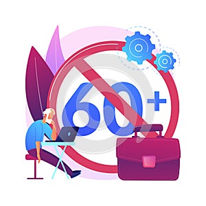 Ageism social problem abstract concept vector illustration.
