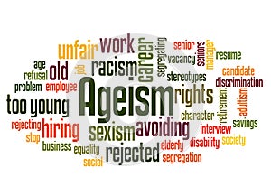 Ageism word cloud concept 2