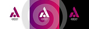 agency logotype. geometry gradient Letter A logo and symbol - vector icon