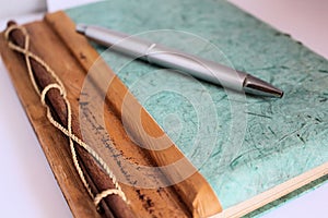 Agend diary with pen