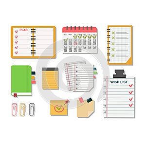 Agenda business notes vector