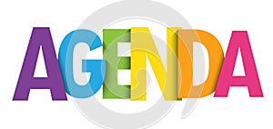 AGENDA colorful typography banner