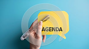 The agenda reminder note.AI generated image