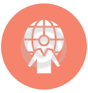 Agent Isolated Vector Icon which can easily modify or edit