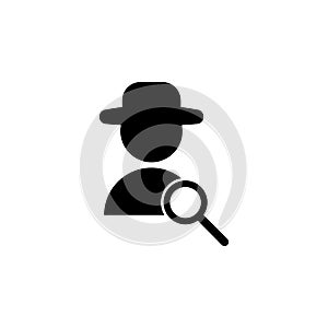 agent and magnifier icon. Element of web icon for mobile concept and web apps. Glyph agent and magnifier icon can be used for web
