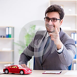 Agent offering car motor insurance