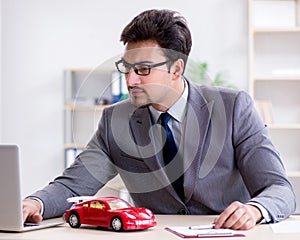 Agent offering car motor insurance