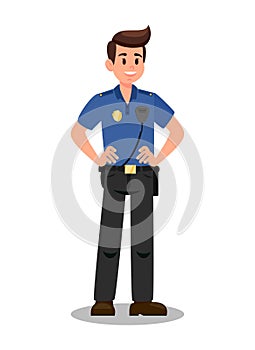 Agent with Radio Transmitter Cartoon Character