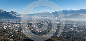 Agglomeration of Grenoble from Vercors