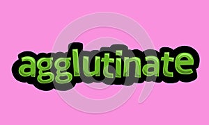 AGGLUTINATE writing vector design on a pink background