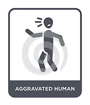 aggravated human icon in trendy design style. aggravated human icon isolated on white background. aggravated human vector icon