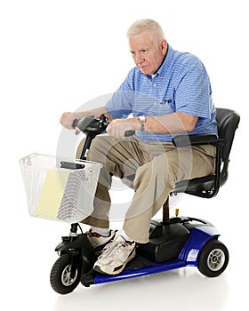 Aggresive Senior Scooter Driver