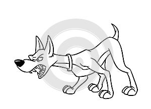 Aggression dog animal anger cartoon