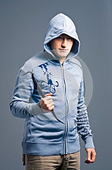 Aggressive bandit with a crowbar