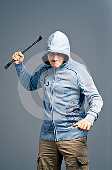 Aggressive bandit with a crowbar