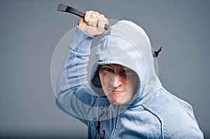 Aggressive bandit with a crowbar