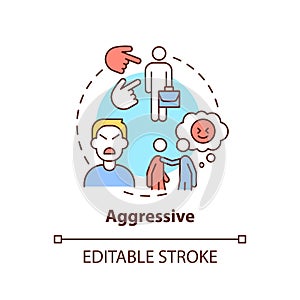 Aggressive concept icon