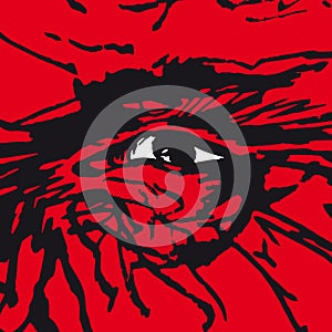 Aggressive eye (vector)