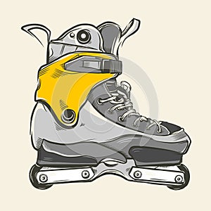 Aggressive inline skates.