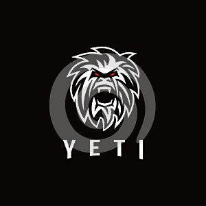 Aggressive powerful Giant Yeti logo icon vector illustration