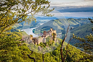 Aggstein castle ruin in Wachau Valley, Austria