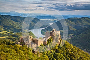 Aggstein castle ruin in Wachau Valley, Austria