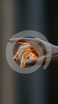 AGI luminous hand of light and code