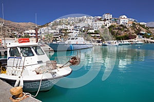 Agia Galini harbor on Crete Island, Greece