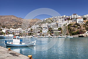 Agia Galini harbor on Crete Island, Greece