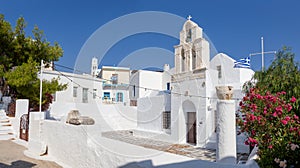 Agia Triada church in Adamantas, Milos island, Cyclades, Greece