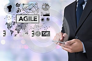 Agile Agility Nimble Quick Fast Concept photo