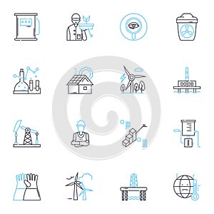 Agile development linear icons set. Iterative, Scrum , Sprint, Collaboration, Flexibility, Continuous, Feedback line