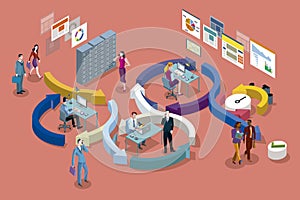 Agile Development Method Isometric