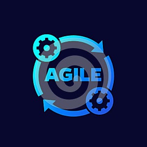 Agile development method vector icon