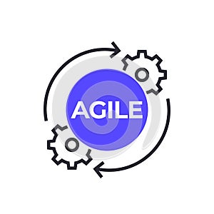 Agile development method vector illustration