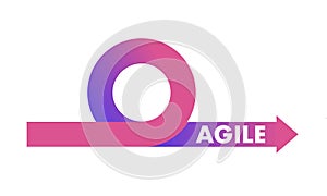 Agile development methodology icon vector illustration. Agile Life Cycle Icon Vector