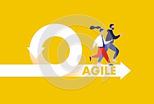 Agile development methodology icon vector illustration. Agile Life Cycle Icon Vector.