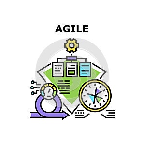 Agile Development Process Vector Illustration
