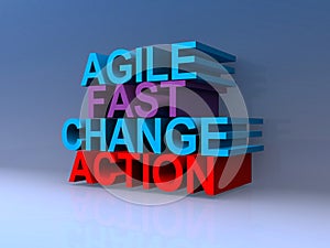 Agile fast change action on blue