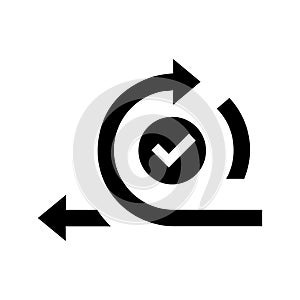 Agile, iteration, scrum icon. Black vector Illustration