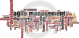 Agile management word cloud