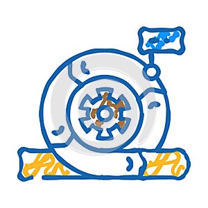 agile methodology analyst icon doodle illustration