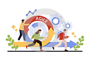 Agile methodology for digital project management and development process by tiny people