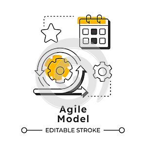 Agile model modern linear concept icon